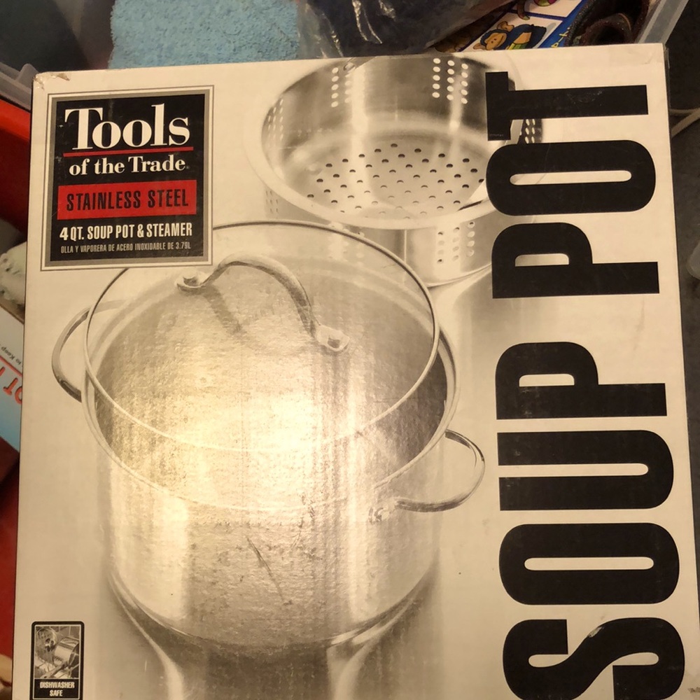 NEW For Fort soup pot and steamer. Stainless steel. New inbox.